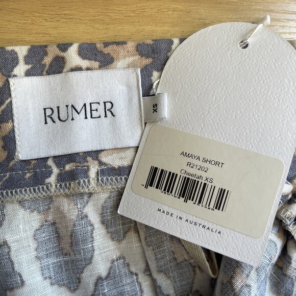 Rumer x Revolve Amaya Cheetah Shorts Womens Size Extra Small Animal Print - Picture 3 of 7